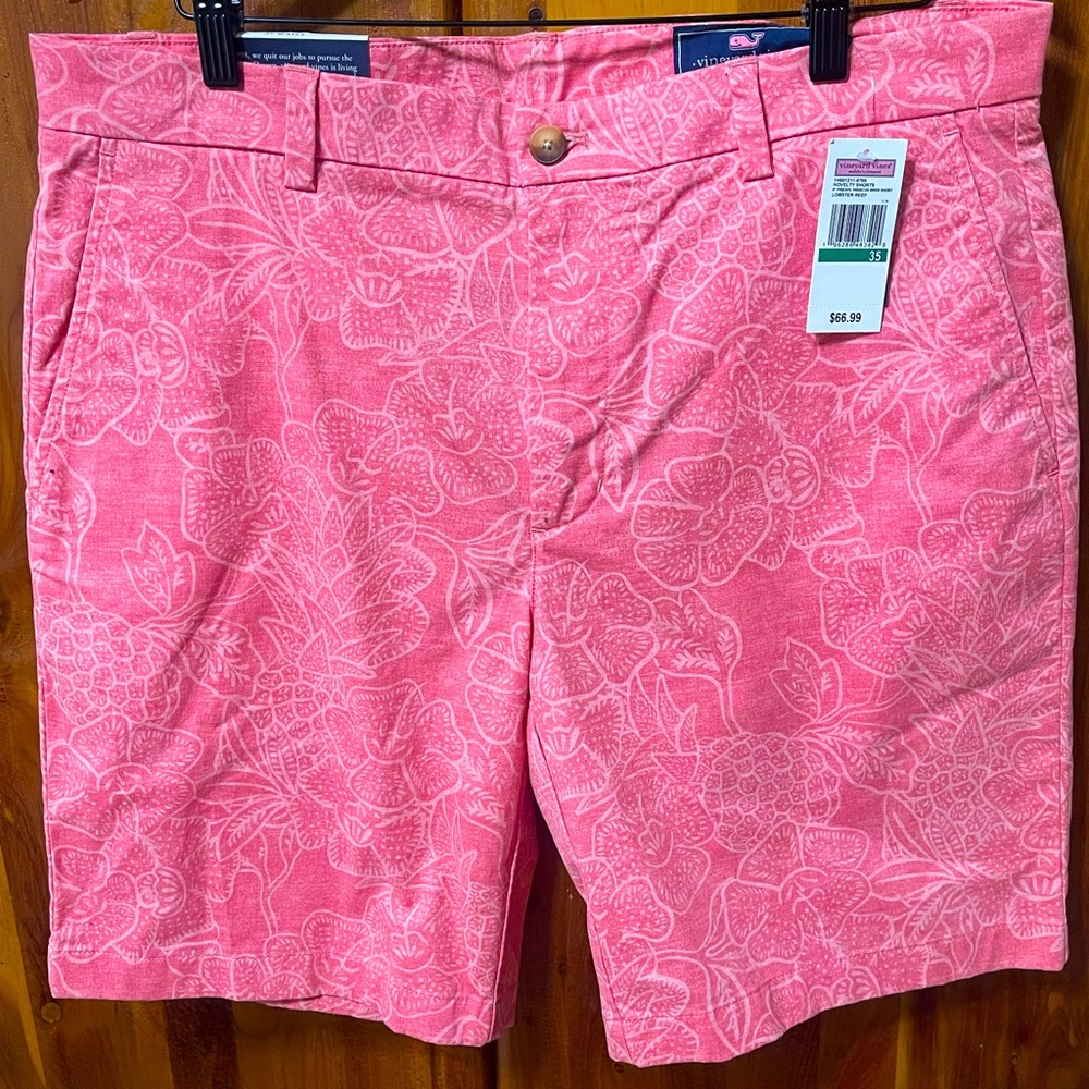 For Sale: Vineyard Vines Classic Fit 9” Breaker Shorts—Hibiscus Bliss!